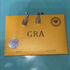 Elegant Moissonite Silver Earrings